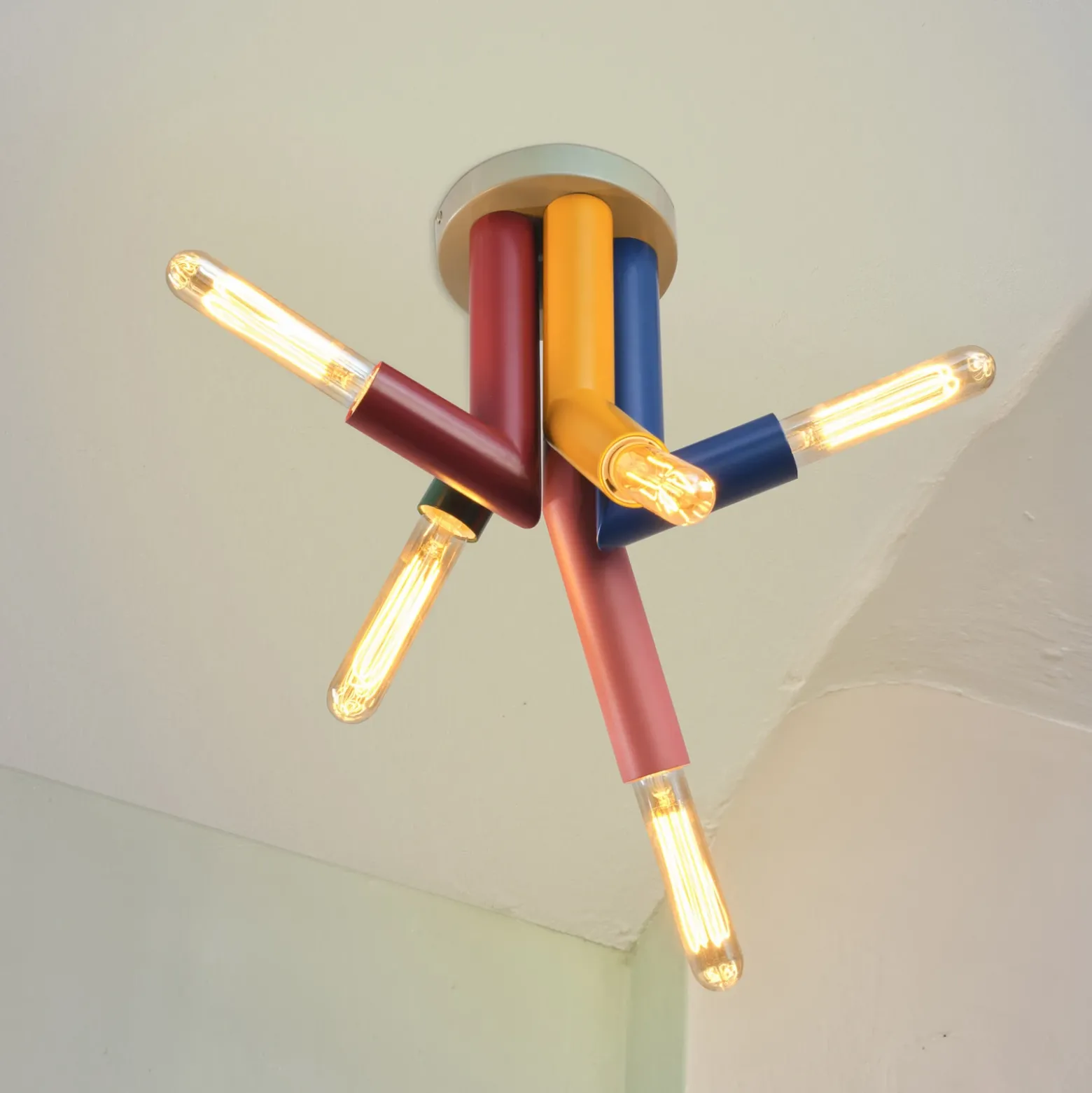 Plafón OSRAM Decor Straw, 5 luces, acero, multicolor, E27