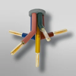 Plafón OSRAM Decor Straw, 5 luces, acero, multicolor, E27