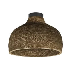 Plafón OSRAM HAT, marrón, Ø 36 cm, cartón ondulado, E27