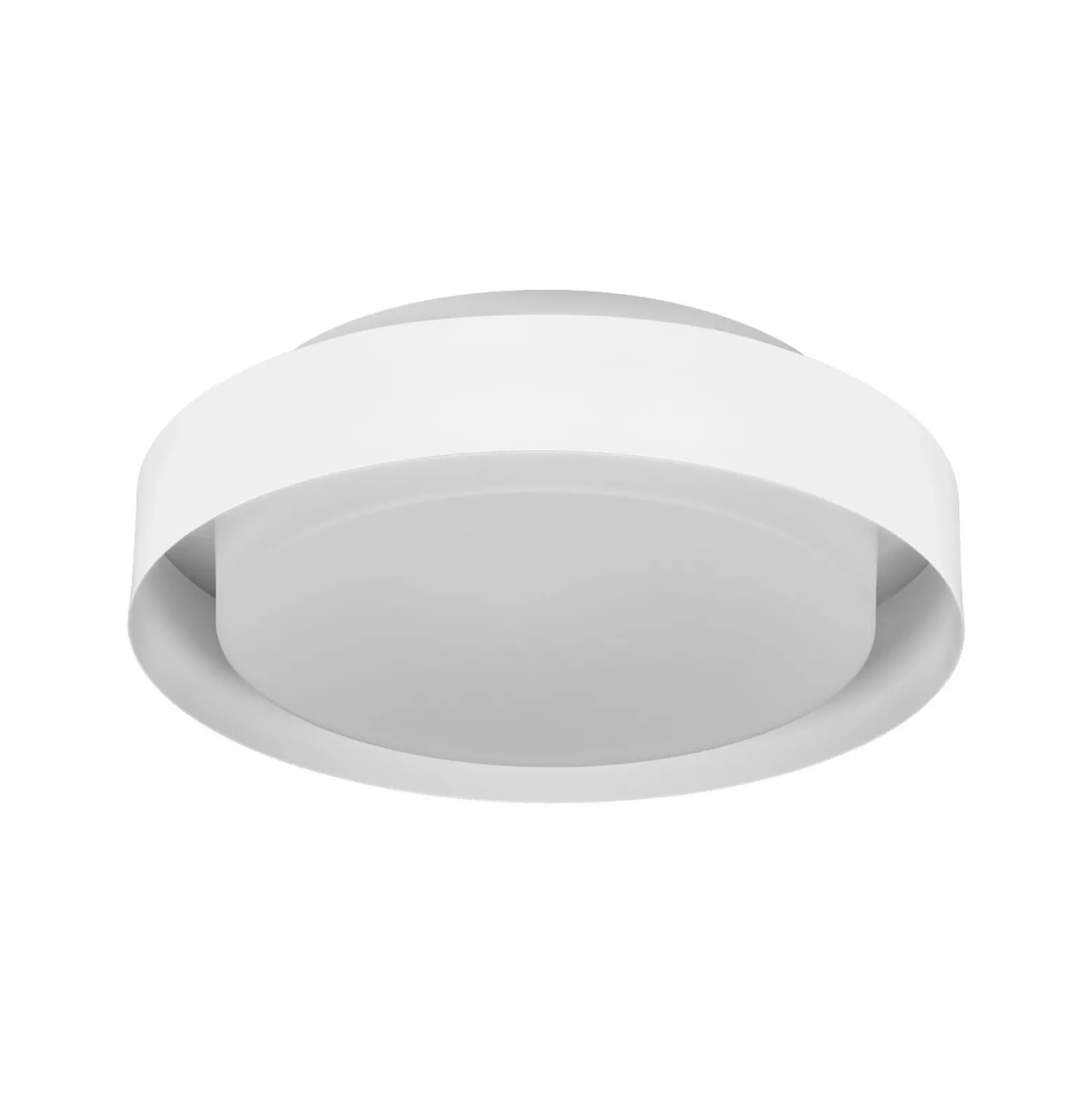 Plafón OSRAM ORBIS MADRID, blanca, Ø 29 cm, metal/vidrio