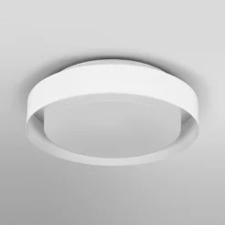 Plafón OSRAM ORBIS MADRID, blanca, Ø 29 cm, metal/vidrio
