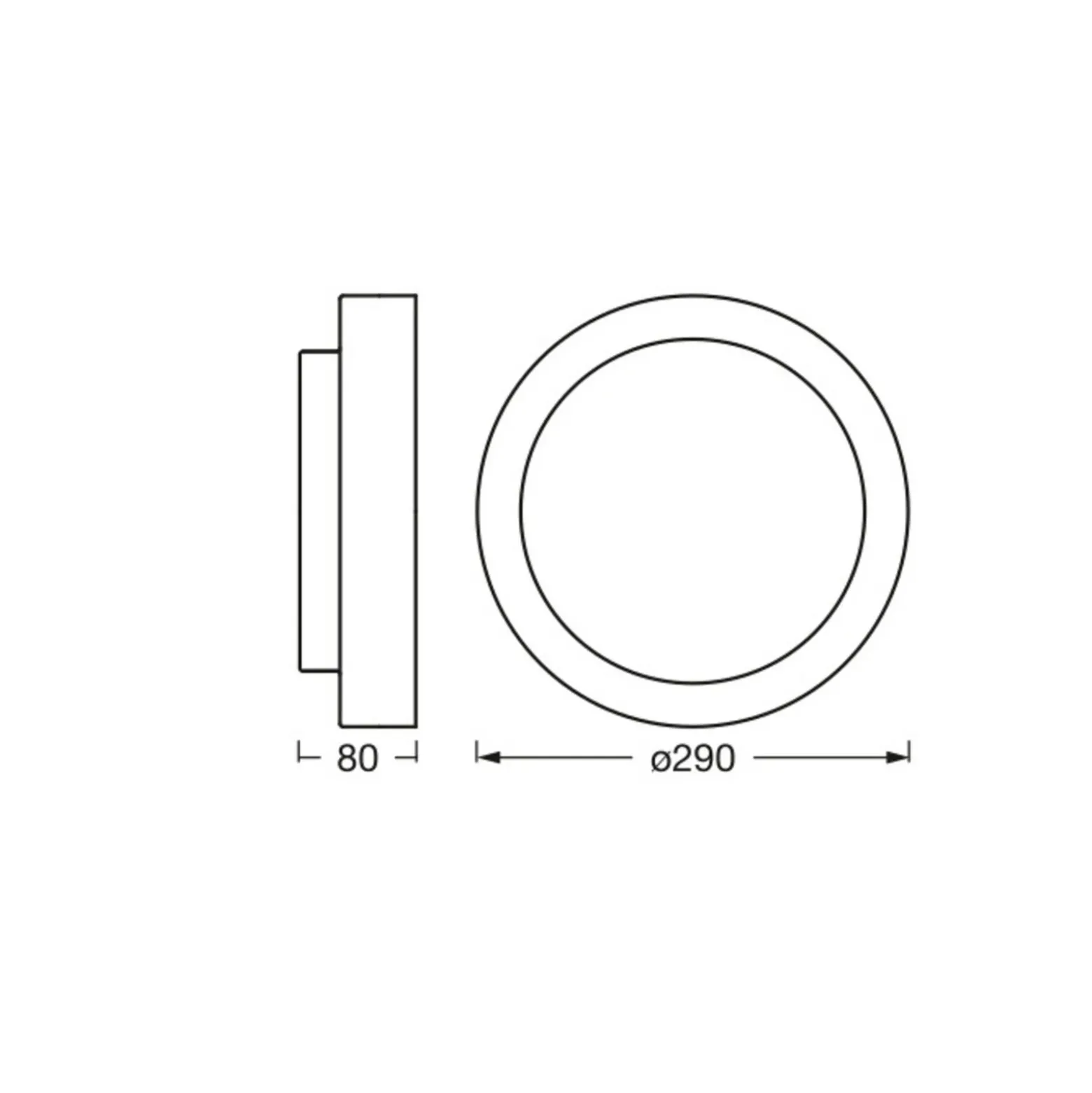 Plafón OSRAM ORBIS MADRID, madera, Ø 29 cm, metal/vidrio