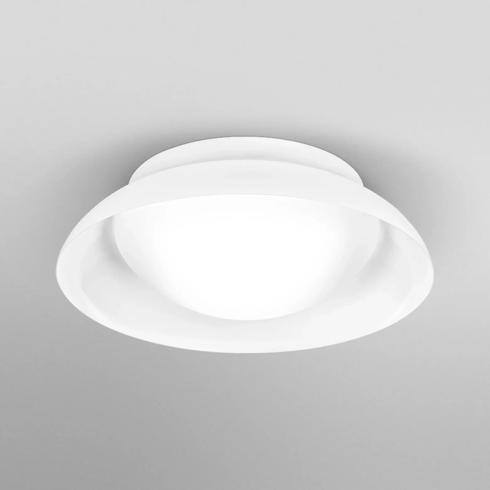 Plafón OSRAM ORBIS Milan, blanca, Ø 31 cm, metal/vidrio