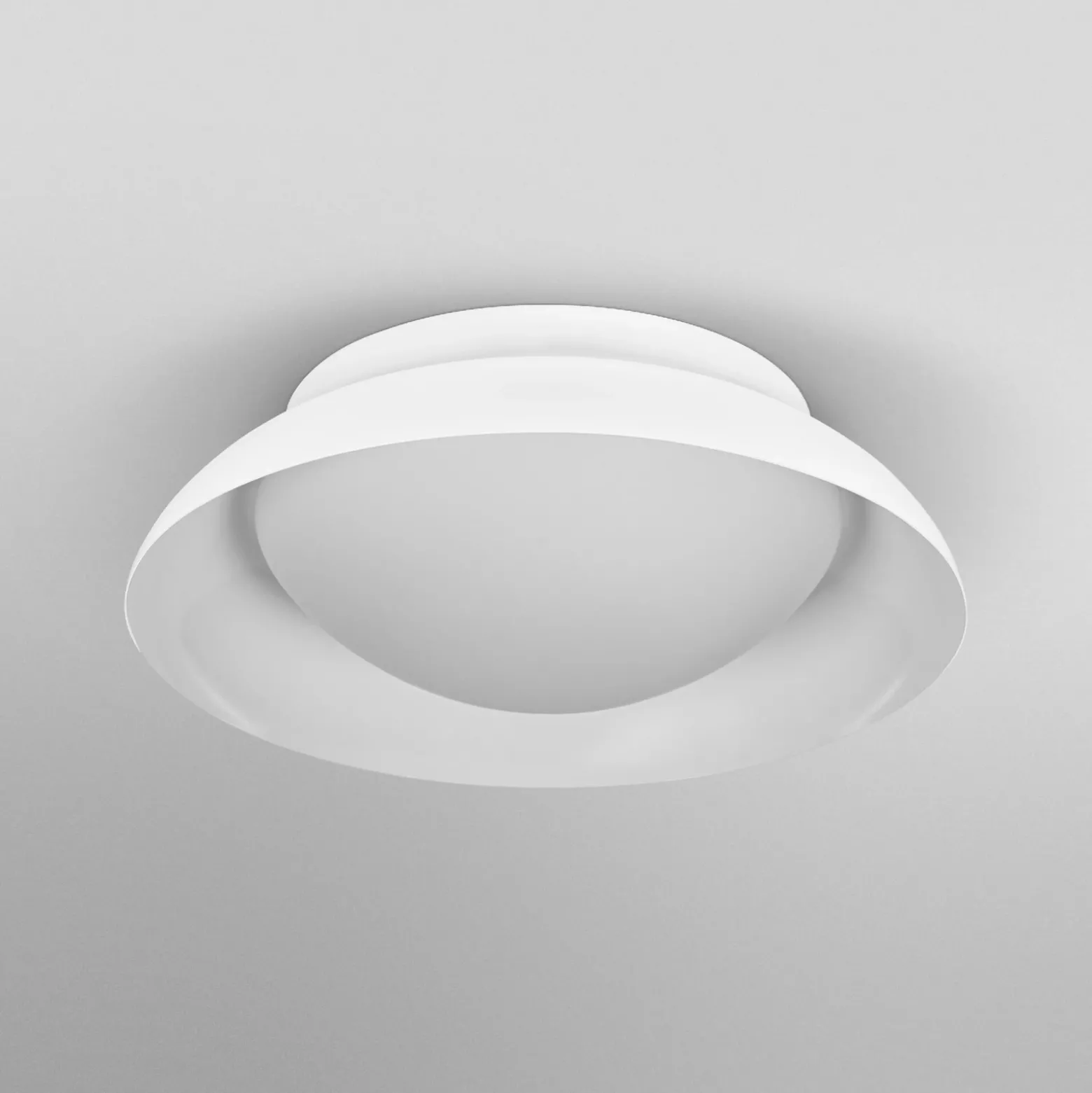 Plafón OSRAM ORBIS Milan, blanca, Ø 31 cm, metal/vidrio