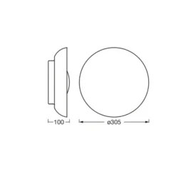 Plafón OSRAM ORBIS Milan, blanca, Ø 31 cm, metal/vidrio
