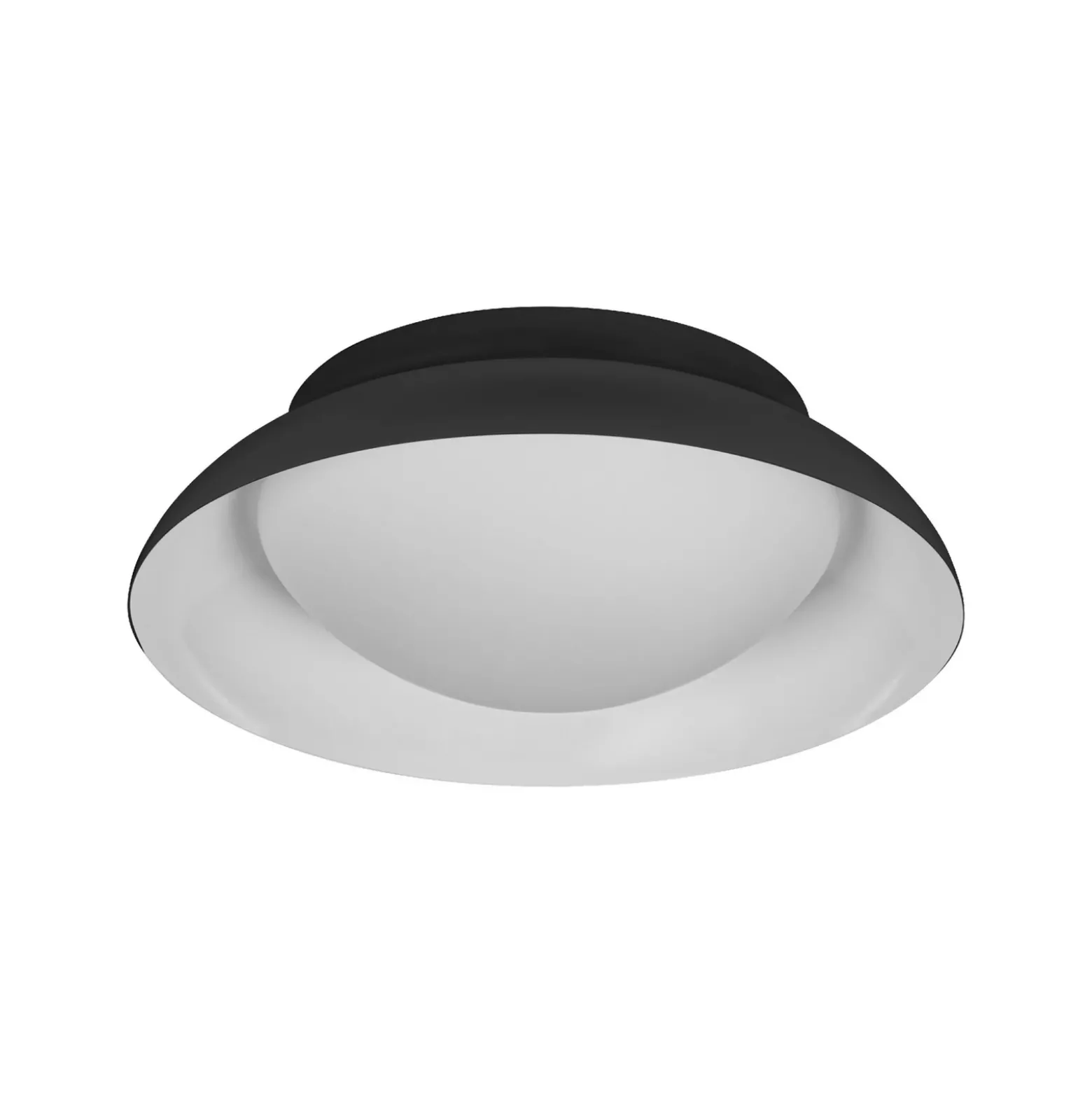 Plafón OSRAM ORBIS Milan, negra, Ø 31 cm, metal/vidrio