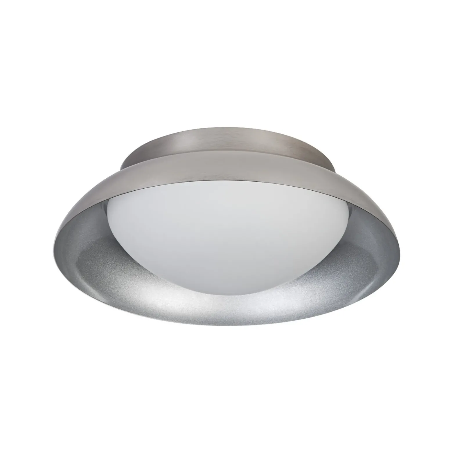 Plafón OSRAM ORBIS Milan, níquel, Ø 31 cm, metal/vidrio
