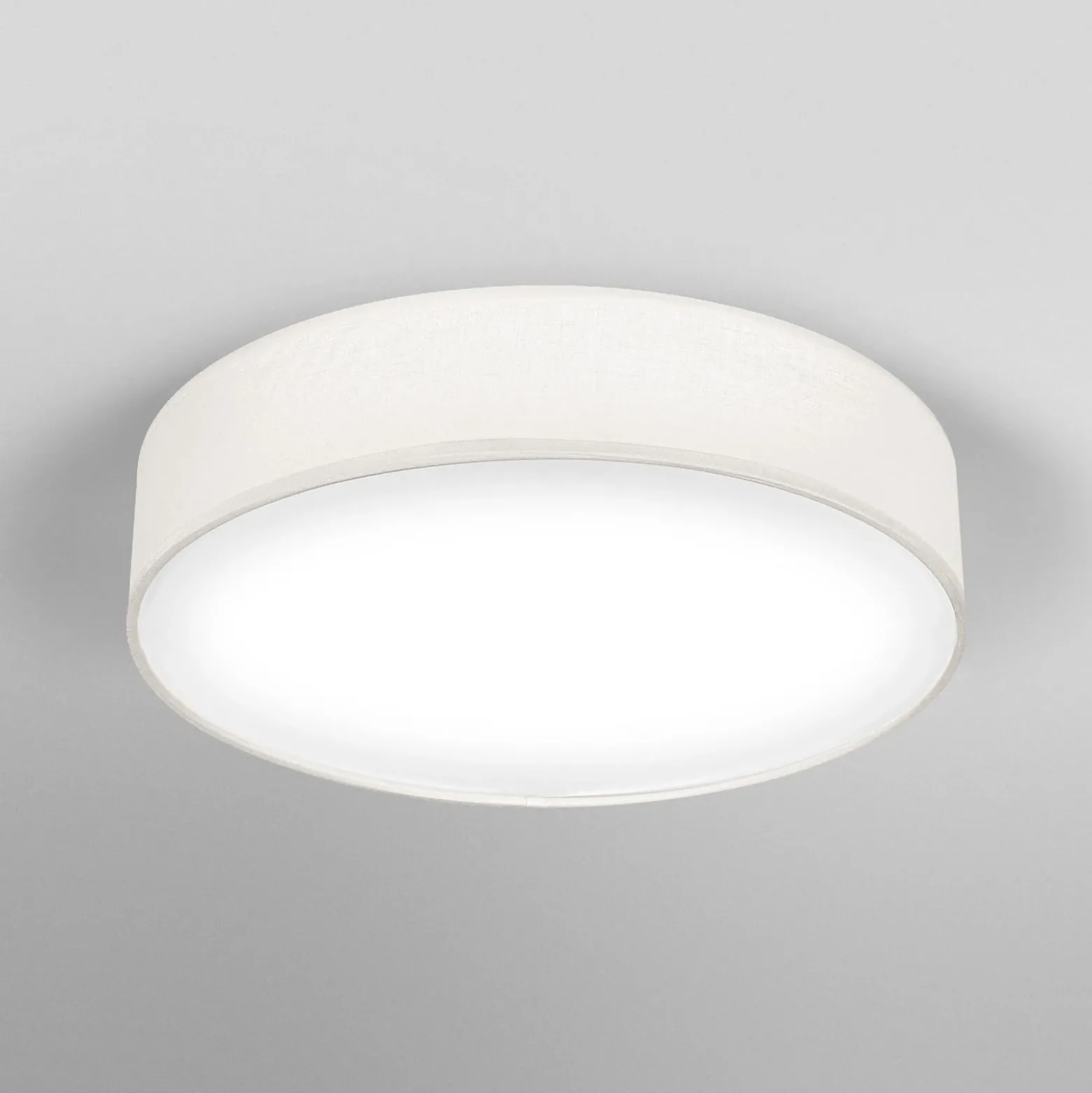 Plafón OSRAM ORBIS PARIS, beige, Ø 40 cm, textil, E27