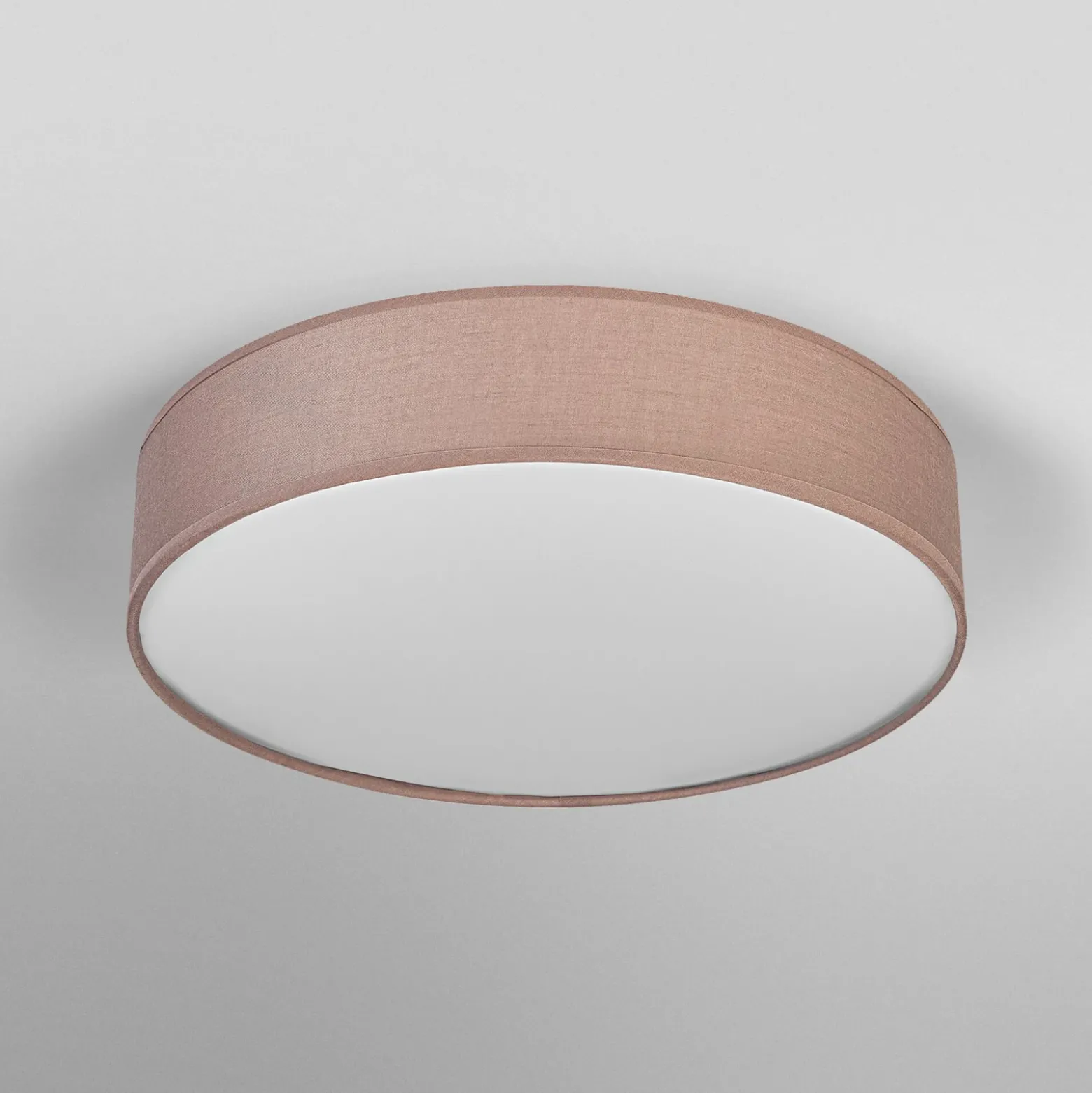 Plafón OSRAM ORBIS PARIS, marrón, Ø 40 cm, textil, E27