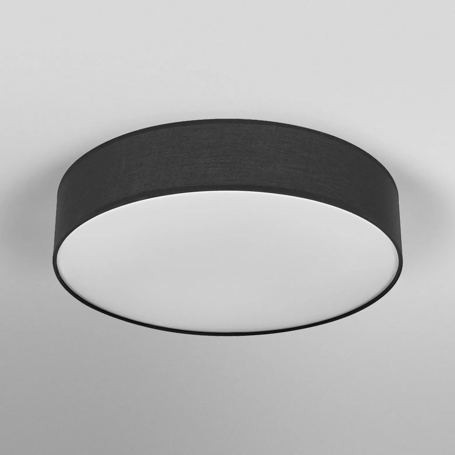 Plafón OSRAM ORBIS PARIS, negra, Ø 48 cm, textil E27