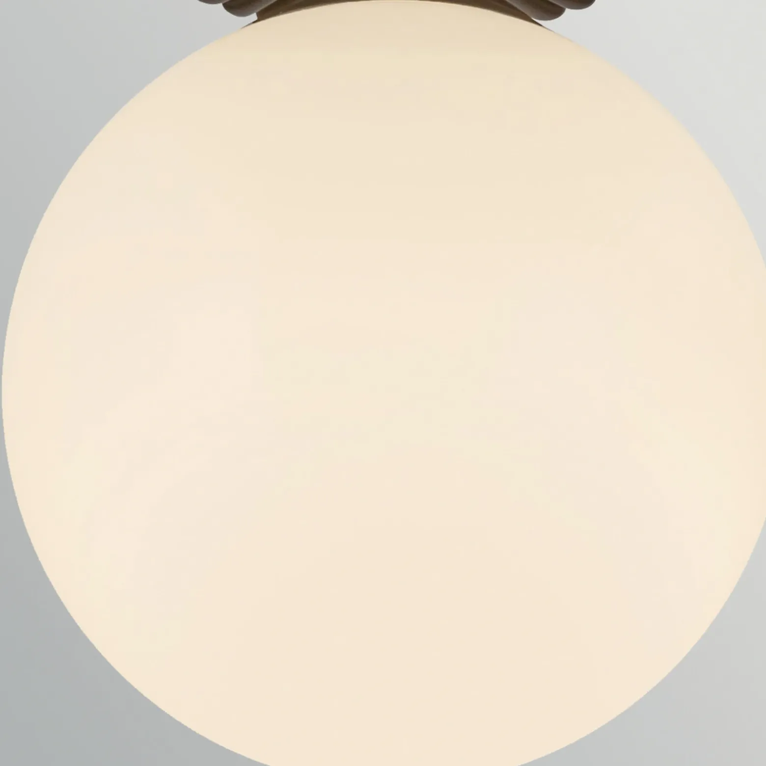 Plafón Otis, negro/ópal, Ø 20 cm, cristal, IP44, E27