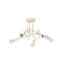 Plafón Oxford, arena, Ø 47 cm, metal, 5 luces, E27