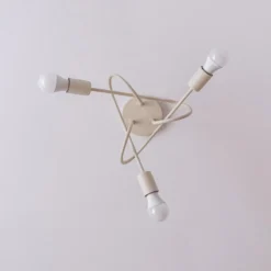 Plafón Oxford, arena, Ø 44 cm, metal, 3 luces, E27