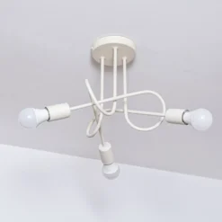 Plafón Oxford, arena, Ø 44 cm, metal, 3 luces, E27