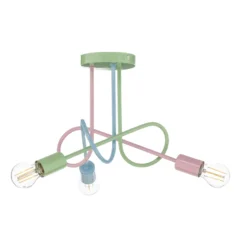 Plafón Oxford, multicolor, metal, 3 luces, E27