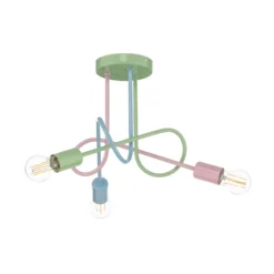 Plafón Oxford, multicolor, metal, 3 luces, E27