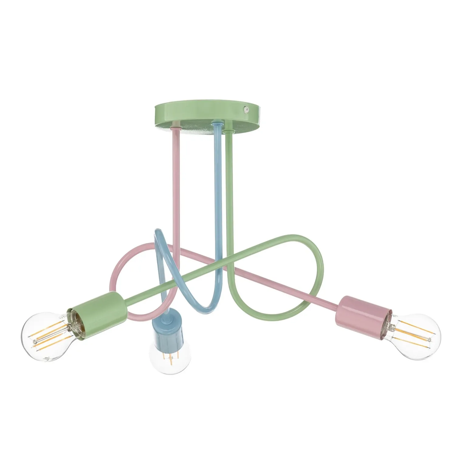 Plafón Oxford, multicolor, metal, 3 luces, E27