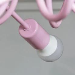 Plafón Oxford, rosa claro, Ø 44 cm, metal, 3 luces