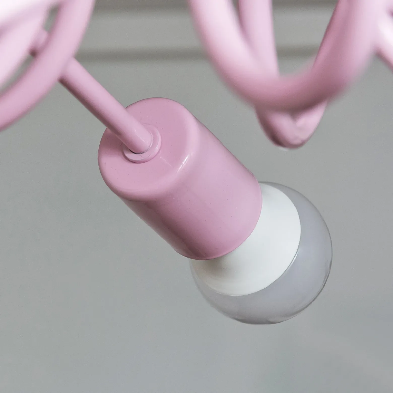 Plafón Oxford, rosa claro, Ø 44 cm, metal, 3 luces