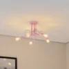 Plafón Oxford, rosa claro, Ø 47 cm, metal, 5 luces