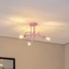 Plafón Oxford, rosa claro, Ø 44 cm, metal, 3 luces