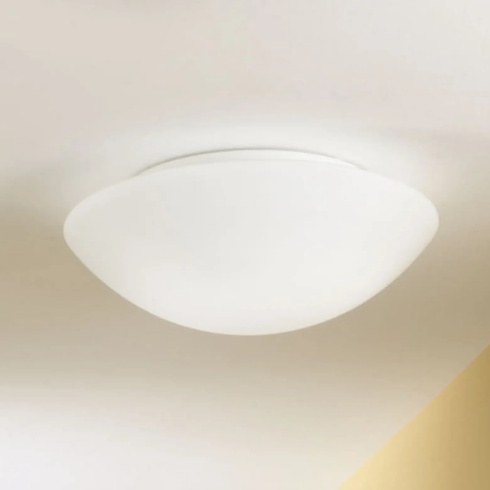 Plafón Pandora, Ø 25 cm, cristal, blanco