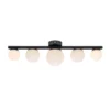 Plafón para baño Puro negro 5 luces vidrio