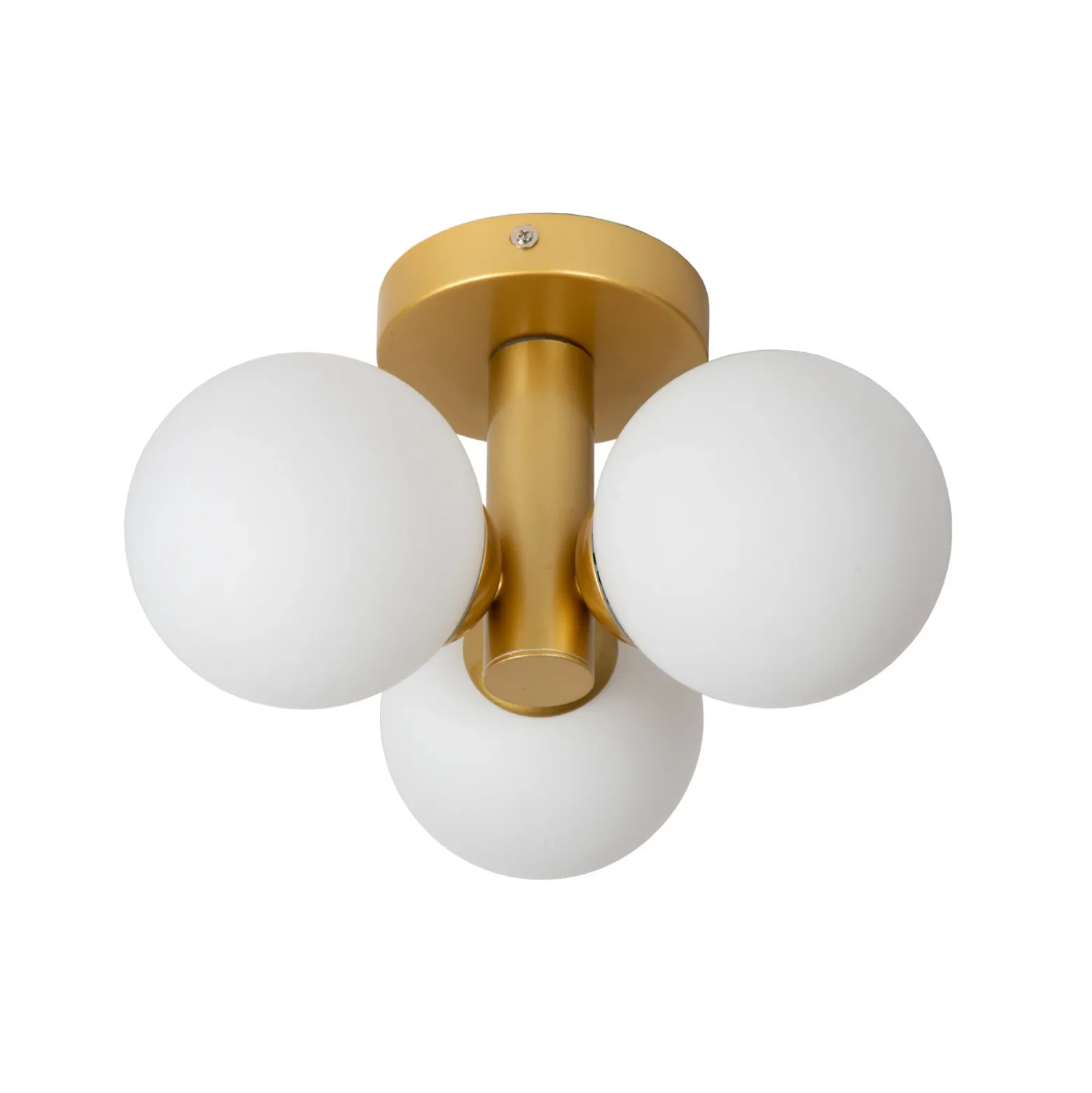 Plafón para baño Trudy, 3 luces, oro mate/opalino