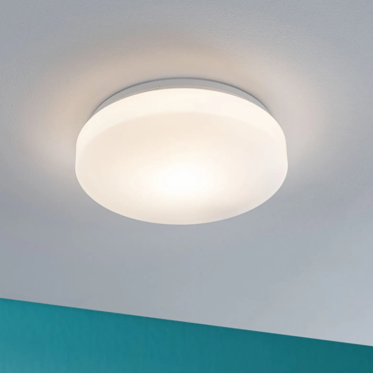 Plafón Paulmann Axin, Ø 26 cm, blanca, IP44, E27