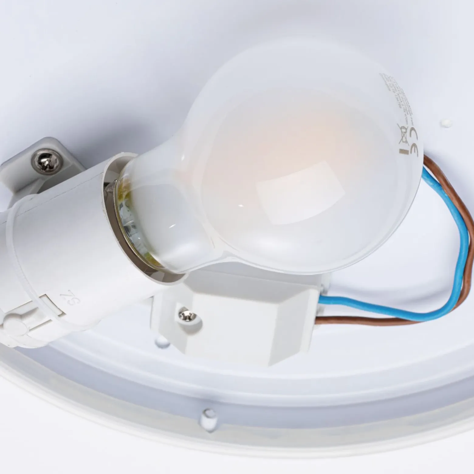 Plafón Paulmann Axin, Ø 26 cm, blanca, IP44, E27