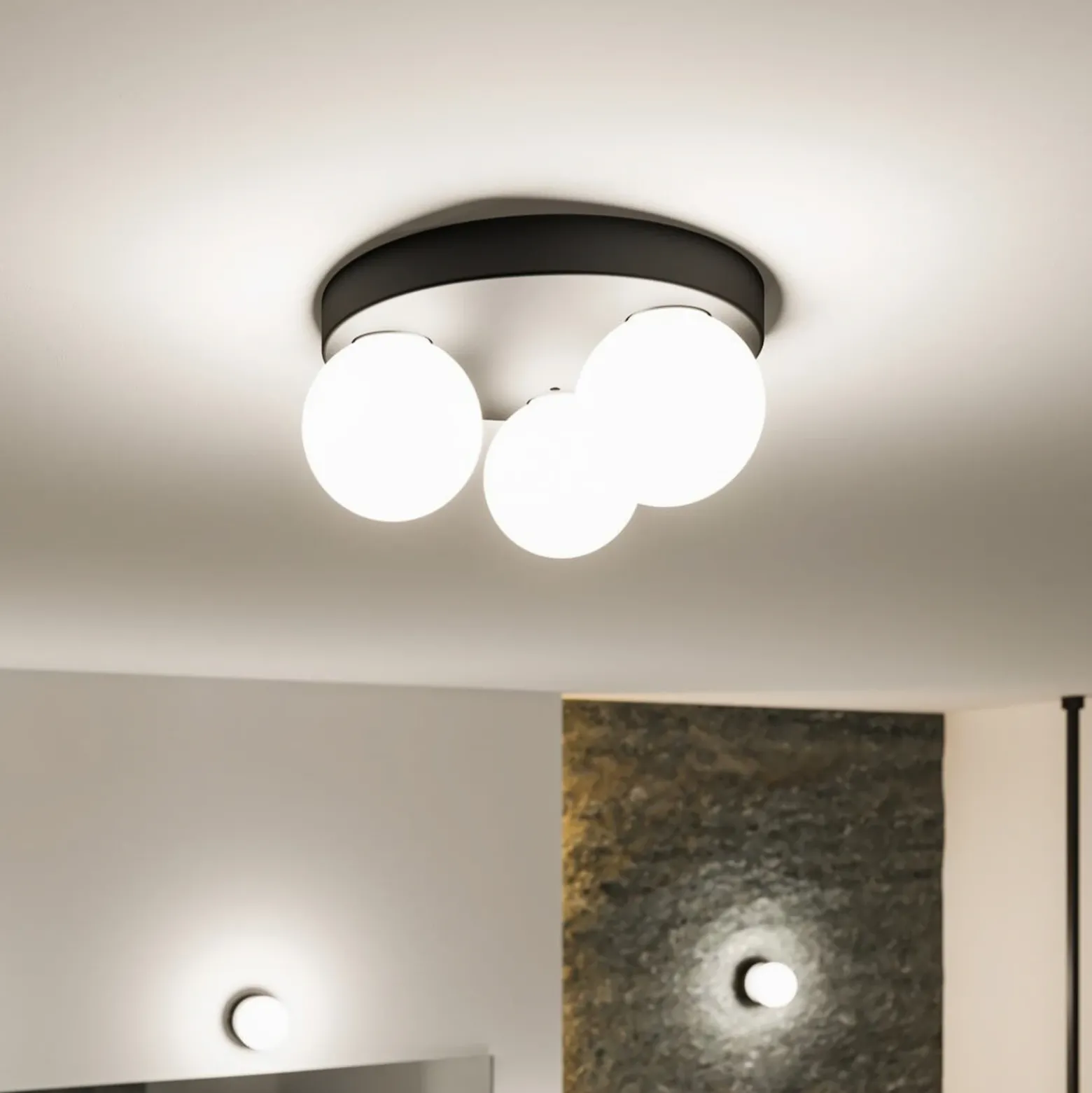 Plafón Paulmann Gove IP44 G9 3 luces negro