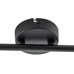 Plafón Pendura de Lindby, 2 luces, negro, cristal