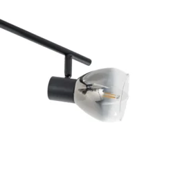 Plafón Pendura de Lindby, 4 luces, negro, cristal