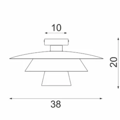 Plafón Plato, beige, metal, Ø 38 cm, E27