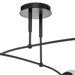 Plafón Pregos 4 en negro, 4 luces