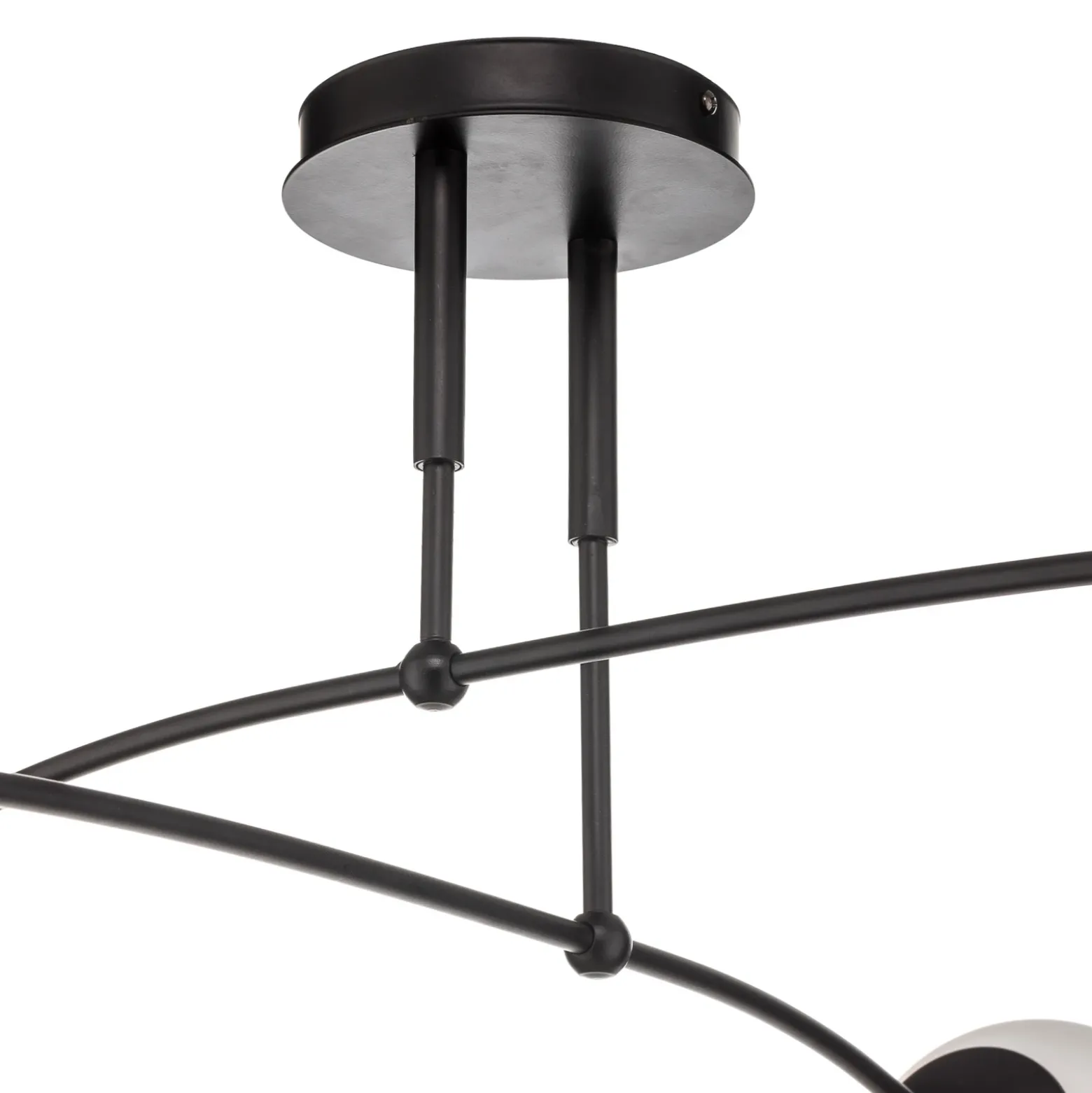 Plafón Pregos 4 en negro, 4 luces