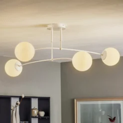 Plafón Pregos 4, 4 luces, blanco