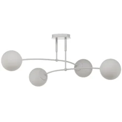 Plafón Pregos 4, 4 luces, blanco