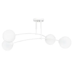 Plafón Pregos 4, 4 luces, blanco