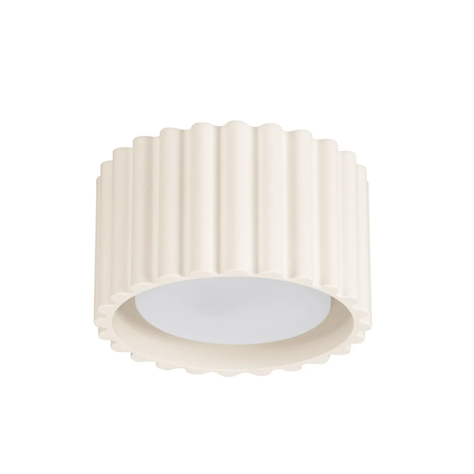 Plafón RIBLA, beige, Ø 10 cm, metal, GX53