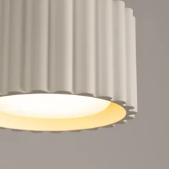 Plafón RIBLA, beige, Ø 10 cm, metal, GX53