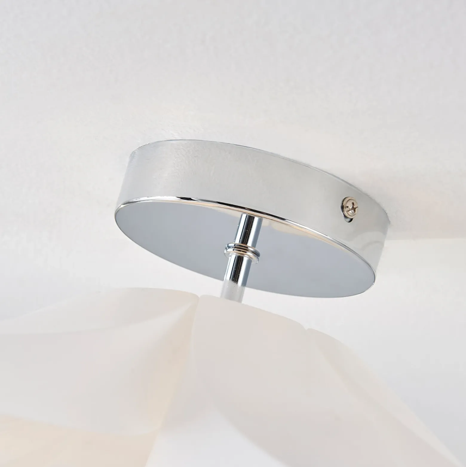 Plafón Rimon de Lindby, blanco, plástico, Ø 50 cm, E27