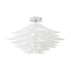 Plafón Rimon de Lindby, blanco, plástico, Ø 50 cm, E27