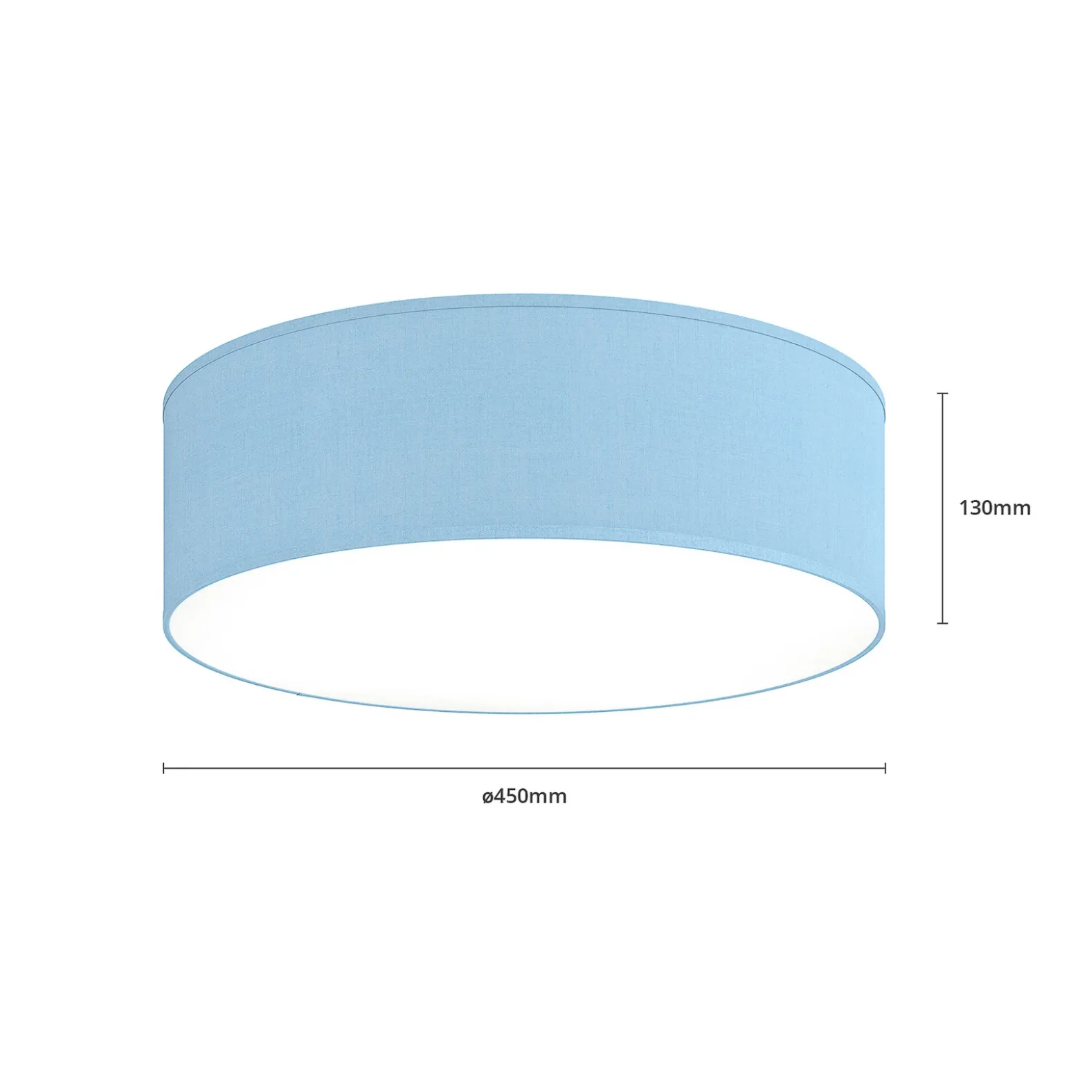 Plafón Rondo, azul, Ø 45 cm