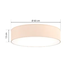 Plafón Rondo, beige, Ø 60 cm