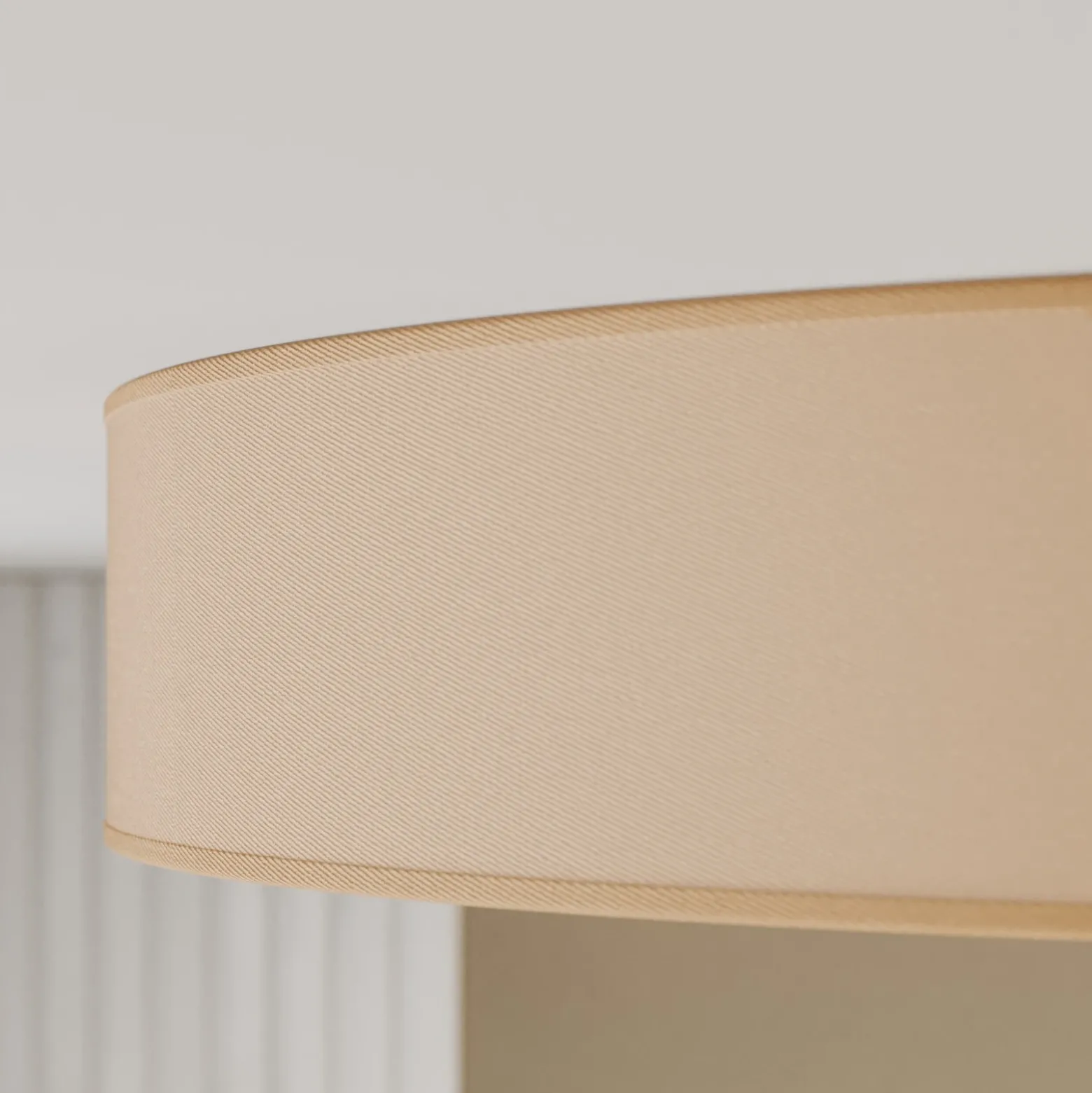Plafón Rondo, beige Ø 80 cm