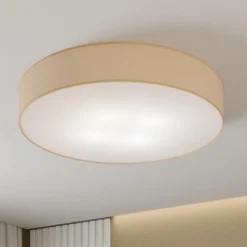 Plafón Rondo, beige Ø 80 cm