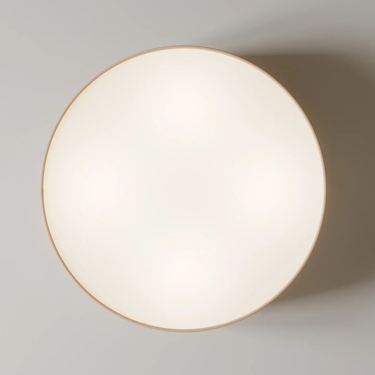Plafón Rondo, beige, metal, Ø 45 cm, E27