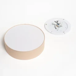 Plafón Rondo, beige, metal, Ø 45 cm, E27