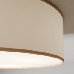 Plafón Rondo, beige, metal, Ø 45 cm, E27